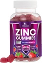 Zinc Gummies 50mg - Δέρμα των οστών & ανοσοποιητική υποστήριξη Υγεία Gummy & Premium Αντιοξειδωτικό Μασώμενο για Ενήλικες - Βότανο υψηλής απορρόφησης, Χωρίς γλουτένη Συμπληρώματα ψευδαργύρου Βιταμίνης - Νόστιμο άρωμα μούρου - 60 Gummies