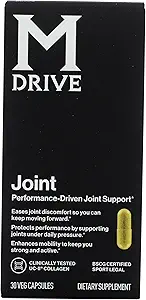 Erkekler için Mdrive Joint Support Supplement - Sağlıklı Ortak Fonksiyonlar, Flexability, Comfort & Mobility - Özellikler UC-II Collagen, Turmeric Curcumin & sodyum Hyaluronate, Hyaluronic Acid, 30ct