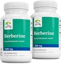 Terry Naturally Berberine - Dietary Supplement with Berberine - Liver Health Supplement for Metabolism Support - Joint Health Support for Men & Women - 60 Capsules (Pack of 2)