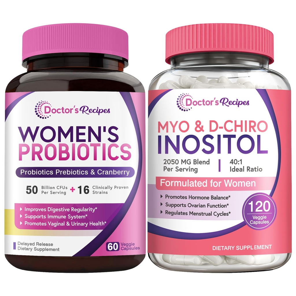 Doktor'un Kadınları Probiyotikleri ve Inositol Sche - Gut, Vaginal, Urinary & Reproductive Health for Women