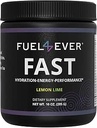 Yakıt 4 Ever Fasting Electrolyte Toz | witht Tinaine, Essential Amino Asits & Green Tea Extract | No Sugar, No Yapay Tatlıcılar veya Malzemeler | Lemon Lime Flavor 30 Hizmet