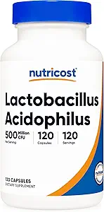 Nutricost Lactobacillus Acidofilius 500 Milyon CFU In Service (120 Capsules)