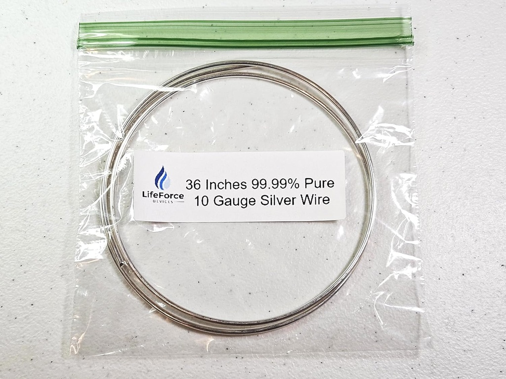 Pure Silver Jeneratör Wires – 9999 Silver elektrotlar – Pre-Cut 36-Inch 10 Gauge Wires – Fits LifeForce Jeneratörs