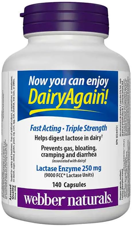 Webber Naturals Lactase Enzyme Ekstra Güç 140 Capsules