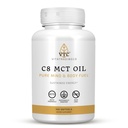 VTC VitaTradingCo. C8 MCT Oil Capsules | Doğal Türlü Caprylic C8 Supplement | Coconut Oil Pills | Sustained Energy | Keto Friendly, Non GMO | 100 Softgels