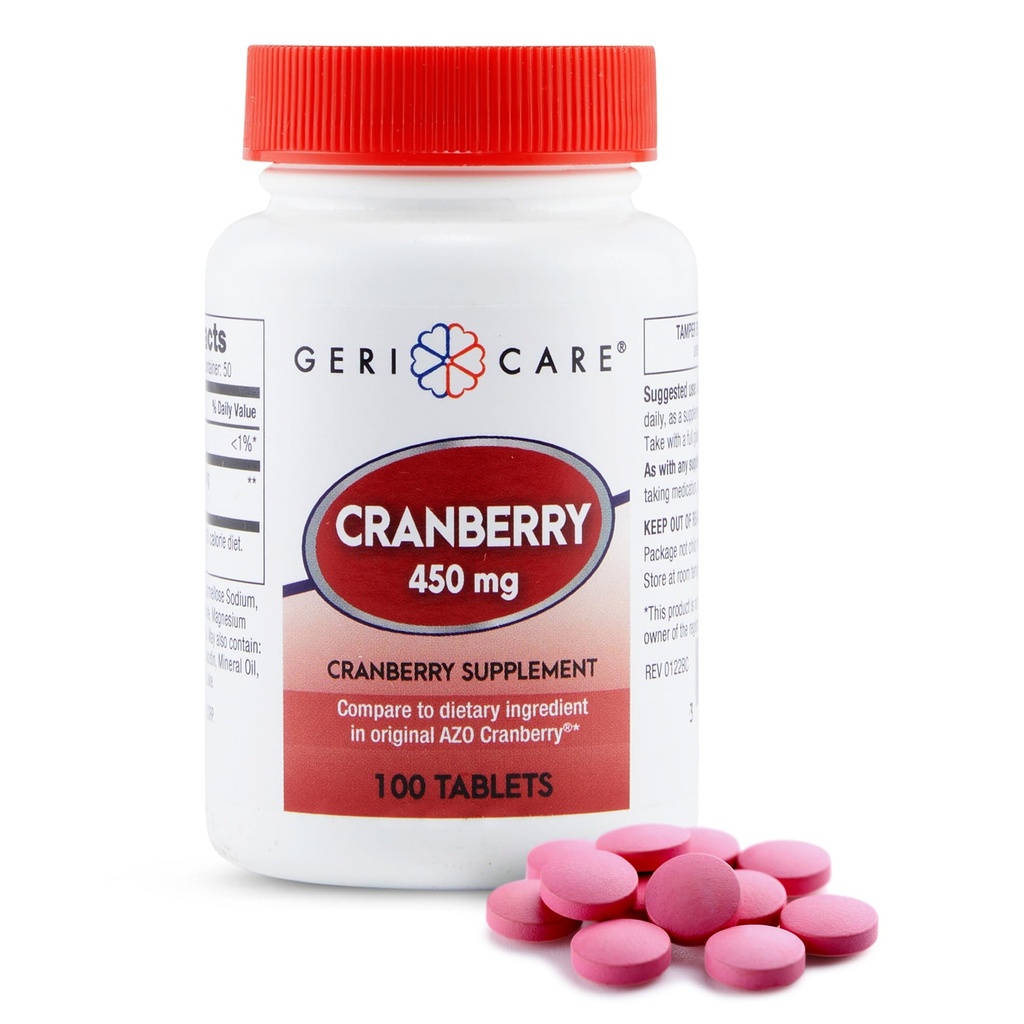 Yüksek kaliteli Cranberry Supplement By BackCare- 450 mg Pure Cranberry Tabletleri Urinary Tract Health- Natural UTI Prevention For Men & Women- GMO, Gluten & Dairy Free Cranberry Mechanic [100 Kont]