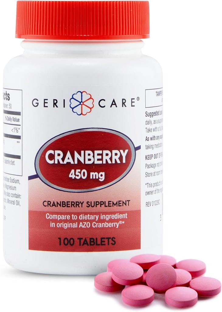 Yüksek kaliteli Cranberry Supplement By BackCare- 450 mg Pure Cranberry Tabletleri Urinary Tract Health- Natural UTI Prevention For Men & Women- GMO, Gluten & Dairy Free Cranberry Mechanic [100 Kont]