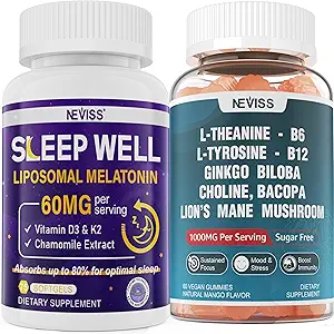 NEVISS L-Tyrosine Gummies & Melatonin 60mg Yetişkinler için