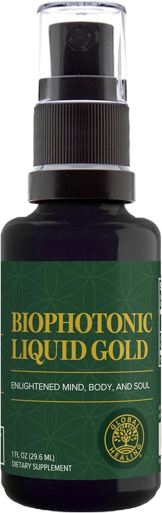 Παγκόσμιο Κέντρο Θεραπείας - Biophotonic Liquid Gold Supplement Spray - 1 Fl Oz