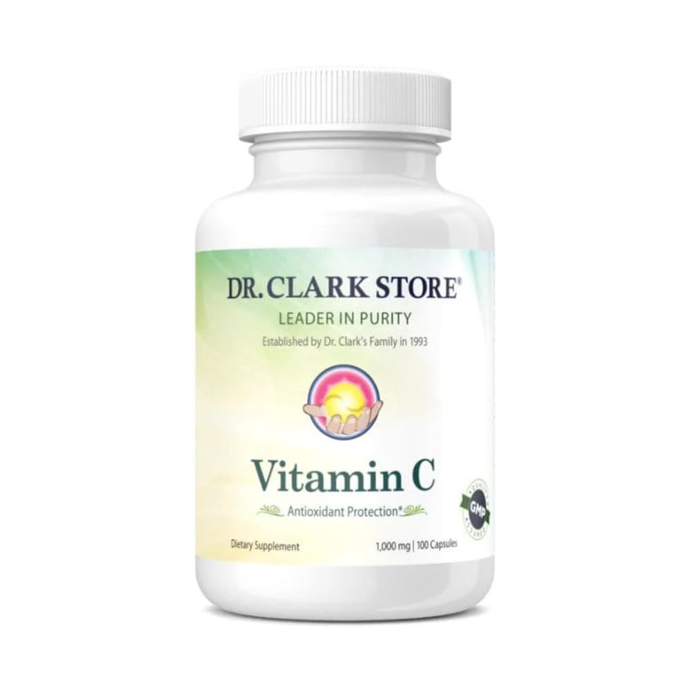 Dr Clark C Supplement 1000 mg - Gluten Free, Immunity Support, Potent antioksidan, Destekler Beyin Fonksiyonlar, Uygulama Formasyonu ve Onarımı, 100 Gelatin Capsules