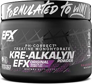 EFX Sports Kre-Alkalyn EFX Toz | pH Doğru Kreatine Monohidrat Toz Supplement | Güçlü, Kas Büyüme ve Performans | 55 Hizmet (Rainbow Blast)