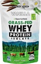 Opportuniteas Grass Fed Vanilla Whey Protein Isolate Toz - Yapay Tatlıcılar olmadan 22g Protein Toz, Hormonsuz İnekler, GMO - 1lb