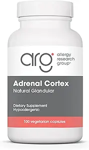 Alerji Araştırma Grubu Adrenal Cortex Desteği - Adrenal Glandular Supplement, Immune Function, 100 mg Adrenal Extract, Bovine - Sayı 100
