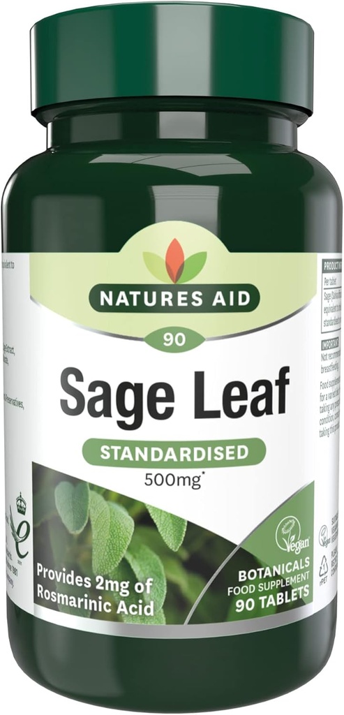 Sage Leaf 50mg (500mg equiv) 90 Tabs