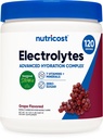 Nutricost Electrolyte Komplek Toz (120 Hizmet, Grape) - Hydration Supplement Drink Mix with Vitamins and Minerals