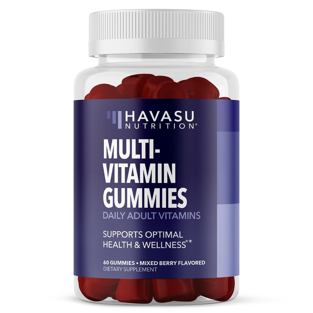 Multivitamin Gummies for Adults - Καθημερινή Gummy με βιταμίνη C, D, και ψευδάργυρο για άνδρες και γυναίκες - 60 Count - GLP-1 Διατροφική Υποστήριξη για Βέλτιστη Υγεία και Ευεξία - 1 μήνα προσφοράς, Μικτή Γεύση Berry