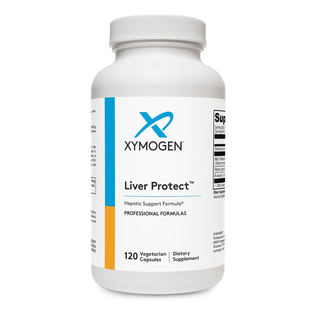 XYMOGEN Canlı Koruma - Canlı Sağlık + Glutathione Production - Süt Butle Ekstraksiyon, ALA Alpha-Lipoic Acid, N-Acetyl-L-Cysteine, Selenium L-Selenomethionine (120 Capsules)