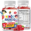 Μαγνήσιο Gummies για παιδιά & ενήλικες - 100mg - Ήρεμες μάσημα μαγνησίου - Μαγνήσιο Κιτρικό Μασώμενο συμπλήρωμα για Mood & Muscle Support - 30 Gummies