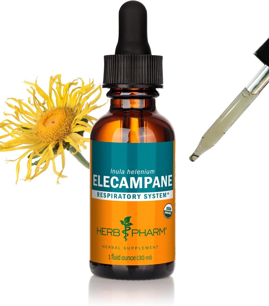 Βότανο Pharm Certified Organic Elecampane Liquid Extract για την υποστήριξη του αναπνευστικού συστήματος - 1 Ουγγιά (DELECA01)