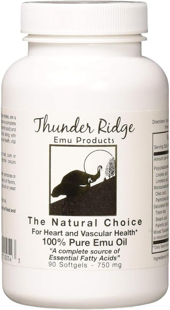 Thunder Ridge Emu Ürünleri% 100 Pure Oil Softgels, 90 Count