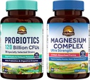 Vitalitown Probiyotik + Magnezyum Sche (Pack of 2) | Probiyotiks 120 Milyar (Item 1) & 6in-1 Magnezyum Kompleksi (Item 2) | Gut, Bone, Muscle, Sleep Health | Vegan | 30 Capsules & 120 Capsules