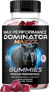 Erkek için Dominator Maxxx Gummies - Dominator Maxx Natural Daily Nutrition Support Premium Advanced Formula Multivitamin Pills for General Health & Wellness, 60 Gummies for 1 Moon