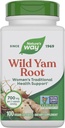Nature's Way Wild Yam Root Capsules, Women's Traditional Health Support*, 700 mg per 2Capsule Service, Non-GMO Project  Valid, 100 Vegan Capsules (Pazarlamak Mayıs Vary)