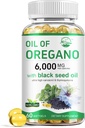 Nature's live Oil of Oregano with Black Seed Oil, 2 in 1 Oregano Supplement for Immune Health, Retains High Tempd Carvacrol & Thymoquinone, Non-GMO, 60 Softgels, 1 Pack