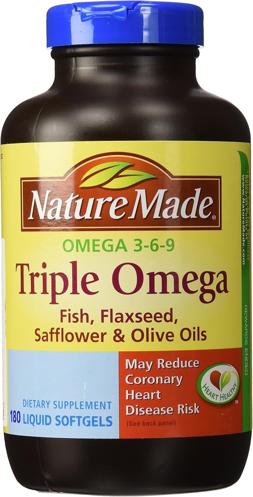 Doğa Triple Omega 3 6 9 - Fish, Flaxseed, Safflower & Zeytinyağı - 180 Softgels