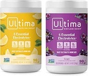 Ultima Replenisher Ηλεκτρολυτικό Ποτό σε σκόνη Mix Bundle – Χωρίς ζάχαρη – Λεμονάδα και Σταφύλι, 90 Σερβιρίσματα – Ενυδάτωση σε σκόνη - 6 Ηλεκτρόλυτα και Ιχνηλάτηση Ορυκτά – Κετό Φιλικό, Μη ΓΤΟ