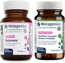Metagenics Herhness Estrovera (30 Tablet) & UltraFlora Complete Women's Probiyotik (30 Capsules) - Hormon-Free Menopause Support - Aids Digestive Health