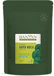 Banyan Botanicals Gotu Kola Powder – Organic Brahmi (Centella Asiatica) – Calming Nootropic Herb for Nervous System Support & Healthy Skin* – 1 lb. – Non-GMO Sustainably Sourced Vegan