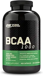 Optimum Beslenme BCAA Capsules, Keto Friendly Branched Chain Essential Amino Asits, 1000 mg, 400 Count