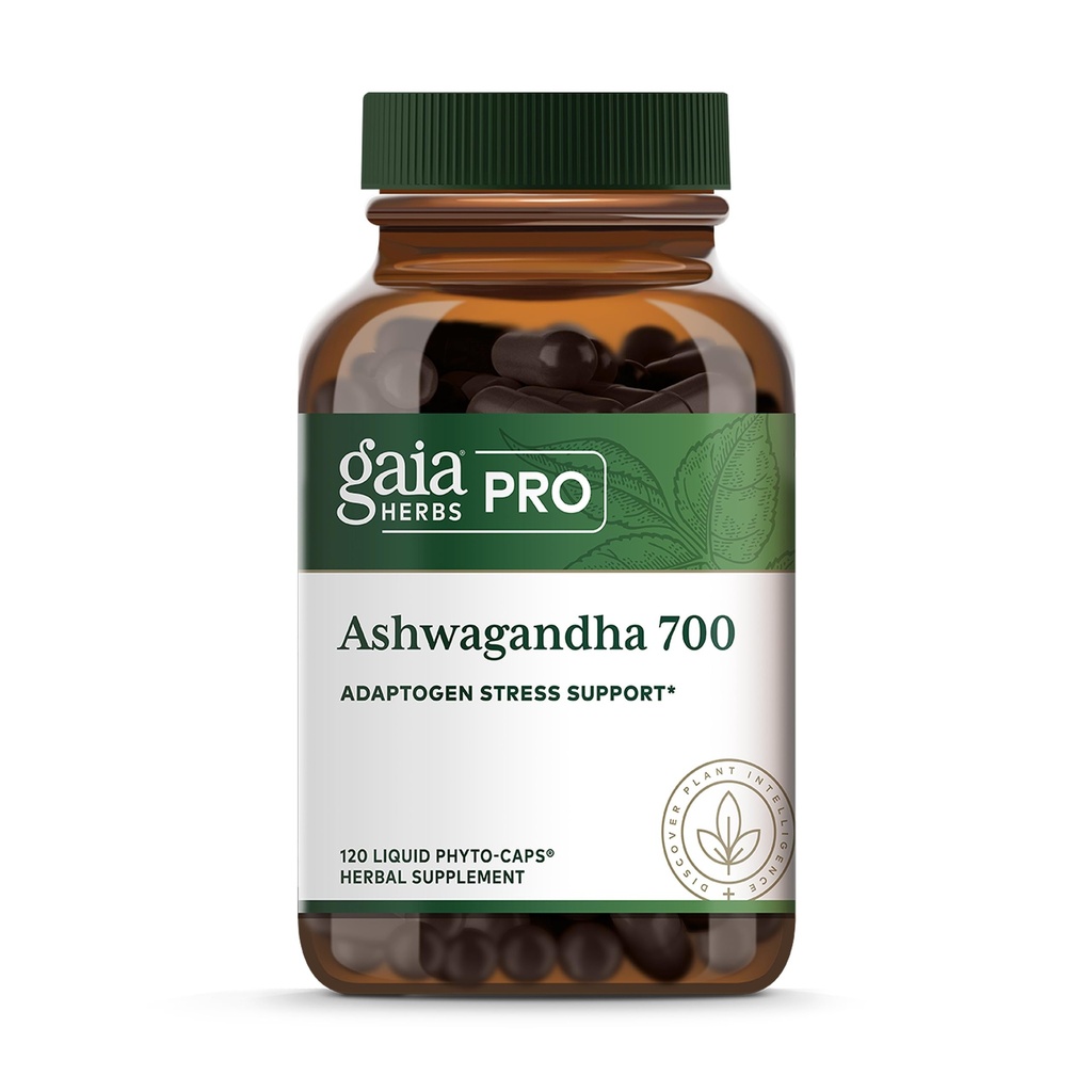 GAIA HERBS PRO Ashwagandha 700 - Sağlıklı Immune Support Supplement* - Single-Herb Formula ile Organik Ashwagandha - Vegan, Gluten-Free, Soy-Free - 120 Liquid Phyto-Caps (60 Servisler)