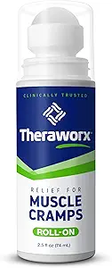 Theraworx Relief for Muscle Cramps Roll-On Fast-Active Muscle Spasm, Leg Soreness with Magnesium Sulfate - 2,5 oz - 1 Count
