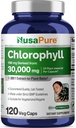 NusaPure Chlorophyll 200:1 Ekstraksiyon, 150 mg Capsule 120 Vejetaryen Caps (Non-GMO, Vegan) için 30.000 mg Eş Eş Eşdeğer