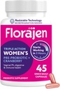 Florajen Women's Probiyotik, Prebiyotik, & Cranberry Supplement for Vaginal Health, Immune Support, & Digestive Wellness - 30-Count