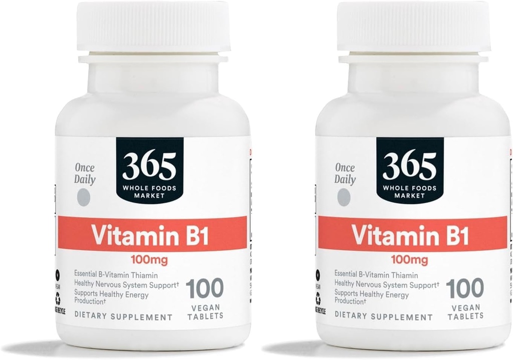 365 by Whole Foods Market, B1 100Mg, 100 Tablet (Pack of 2)