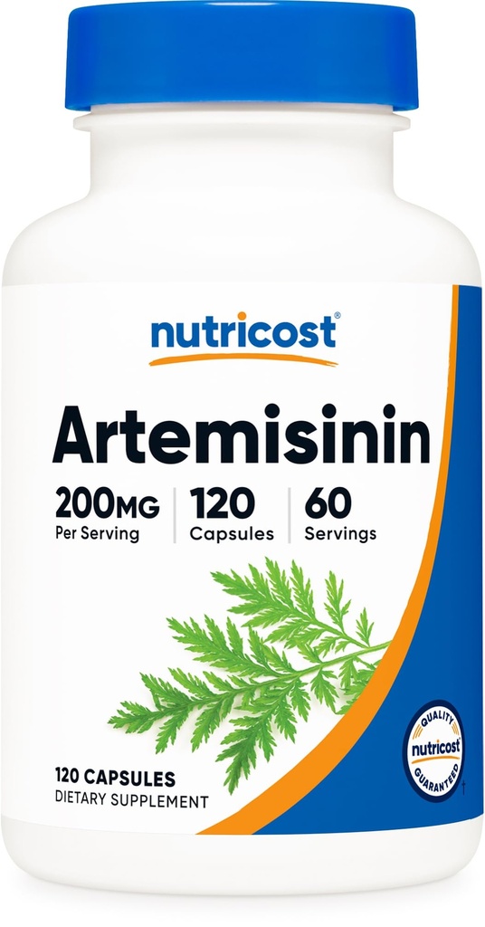 Nutricost Artemisinin 200mg, 120 κάψουλες χορτοφαγικής - Μη ΓΤΟ, Χωρίς γλουτένη, 60 εξυπηρετήσεις