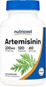 Nutricost Artemisinin 200 mg, 120 Vegetarian Capsules - Non-GMO, Gluten Free, 60 Hizmet