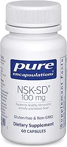 Saf Encapsulations NSK-SD - 100 mg Nattokinase - Normal Kan Circulation - Destekler Fibrinolytic Activity* - Gluten Free & Non-GMO - 60 Capsules