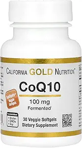 California Gold Nutrition CoQ10 100 mg, Συνένζυμο Q10 Ubiquinone USP, Υποστηρίζει Μιτοχονδριακή λειτουργία *, 30 Veggie Softgels
