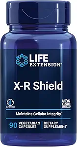 Life Extension X-R Shield, spirulina, Lemon Balm, Ginkgo biloba, Supports Cellular Integrity & DNA Health, Encourages Healthy Immune Response, Gluten-Free, Non-GMO, Vegetarian, 90 Capsules
