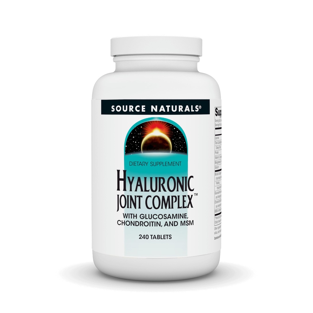 Source Naturals Hyaluronik Ortak Kompleksi Glucosamine, Chondroitin & MSM Ekstra Güçlü - 240 Tablet