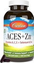 Carlson - ACES + Zn, Vitamins A, C, E + Selenium & Zinc, Multivitamin with Zinc, Cellular Health & Immune Support, Selenium Multivitamin, Antioxidant, 360 Softgels