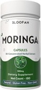 Moringa Capsules 500 mg |% 100 Pure Moringa Oleifera Leaf | Interd 10:1 Extract Toz | Non-GMO, Nutrient-Rich Vegetarian Green Superfood (180 Kont)