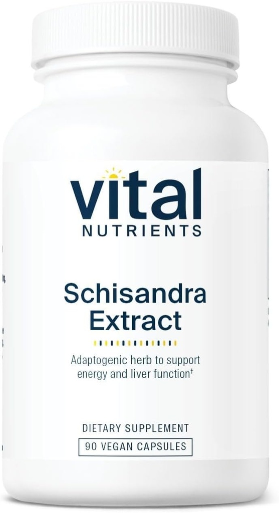 Vital Nutrients - Schisandra Extract - Liver, Immune, Enerji ve Endurance Desteği - Şişe başına 90 Vejetaryen Capsules - 1000 mg