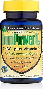American Bio Sciences ImmpowerD3 AHCC + Vitamin D3, 30 Count
