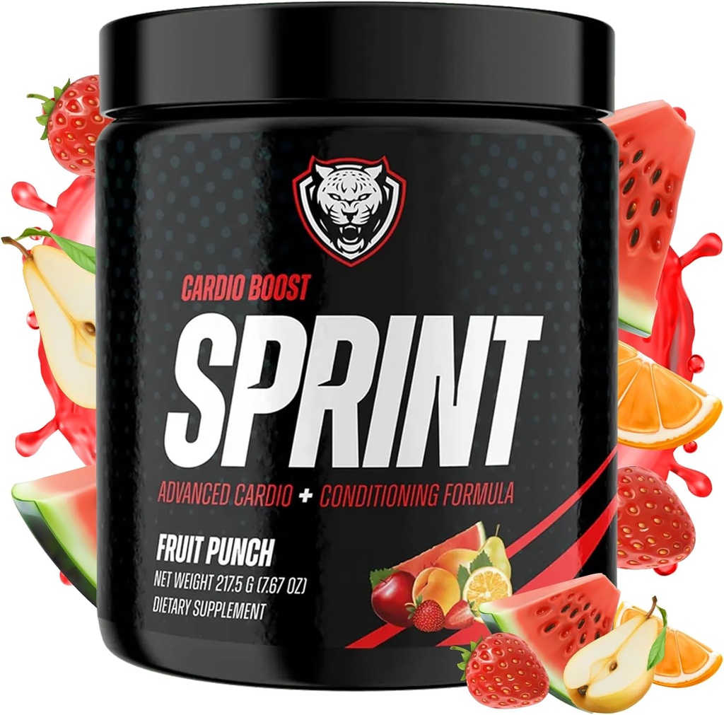 6AM Run Sprint - Kartio ve Focus için Instant Energy Boost için Pre Workout Toz - No Jitters, High Energy Situationing Formula - All Natural, Keto, Vegan (Fruit Punch, Full Şişe)