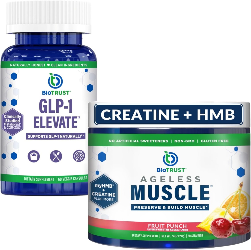 BioTrust Ageless Myrus (Fruit Punch) και GLP-1 Elevate Bundle